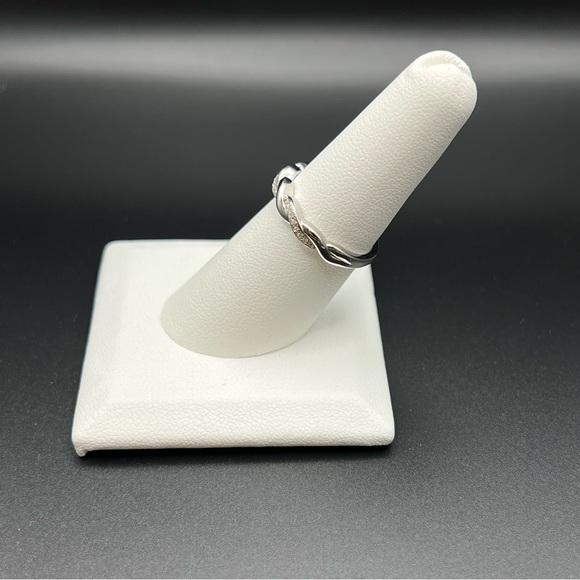 Braided Clear CZ Ring Sterling Silver - Picture 7 of 13